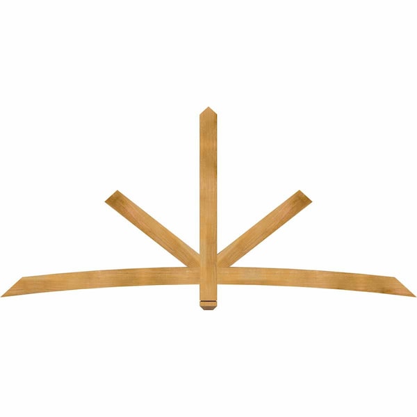 Ekena Millwork Alberta Rough Sawn Timber Gable Bracket, Western Red Cedar, 96"W x 44"H x 2"D x 4"F, 11/12 Pitch GBW096X44X0204ALB00RWR - main